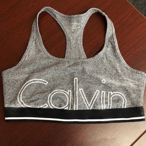 NWOT Calvin Klein Logo Sports Bra XL